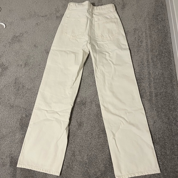 White Wide Leg Jeans - Picture 2 of 3